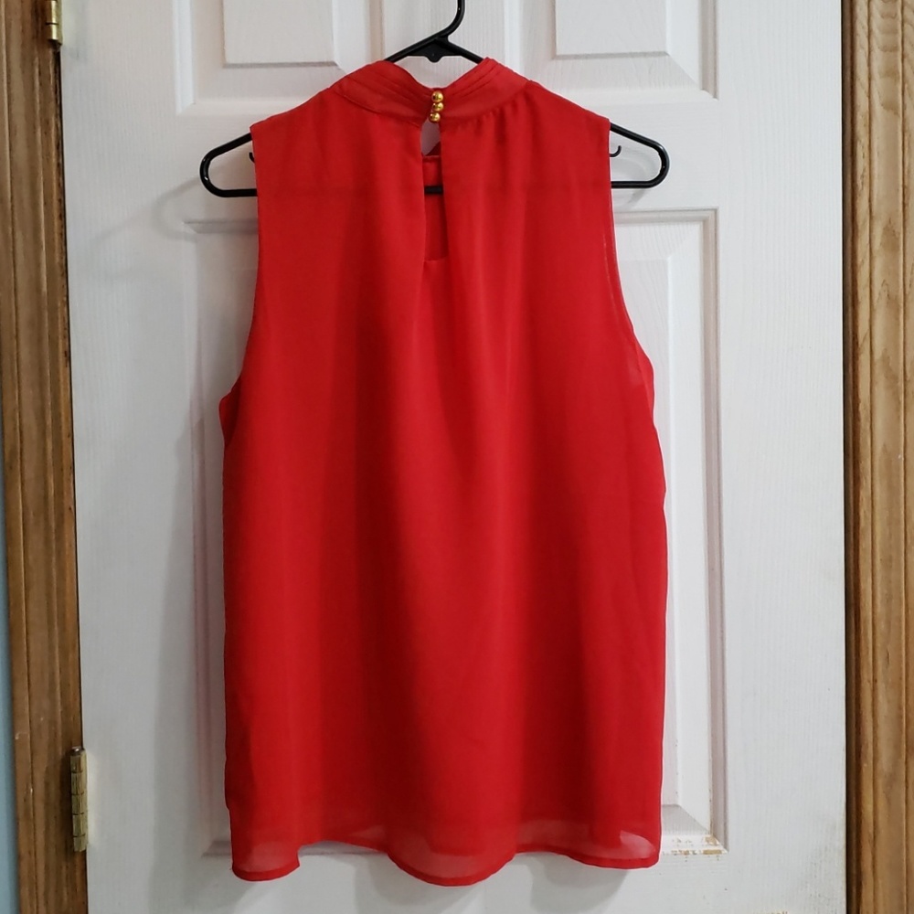 Red Chiffon Tank